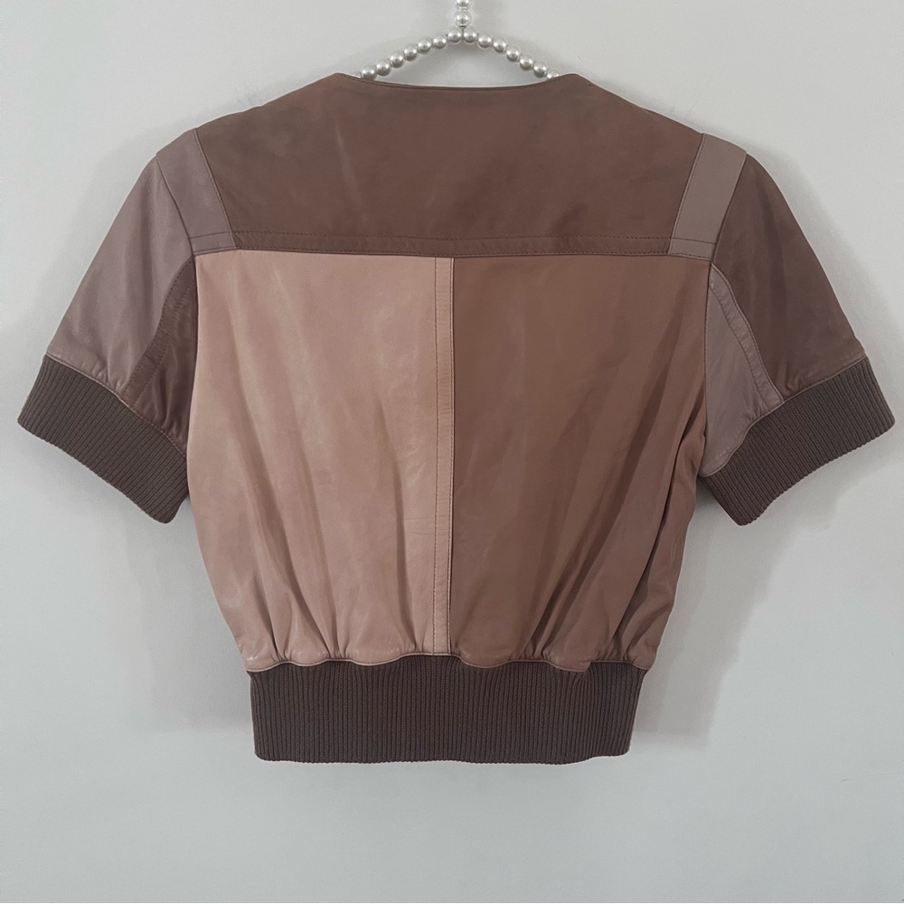 Supertrash Multi-Tone Patchwork Lamb Leather Bomb… - image 2